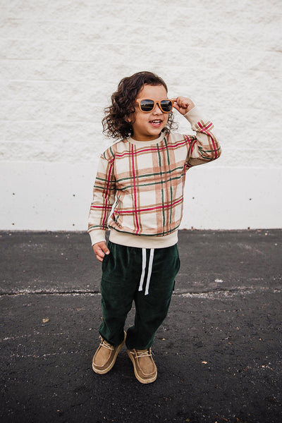 PLAID HOLIDAY PULLOVER