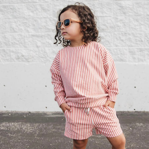 RED AND WHITE RESORT PULLOVER
