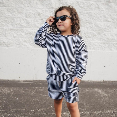BLACK AND WHITE RESORT PULLOVER