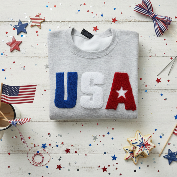 USA FUZZY SWEATSHIRT
