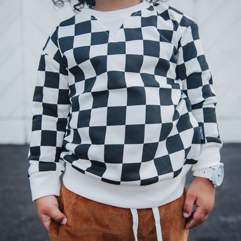 CHECKBOARD CREWNECK