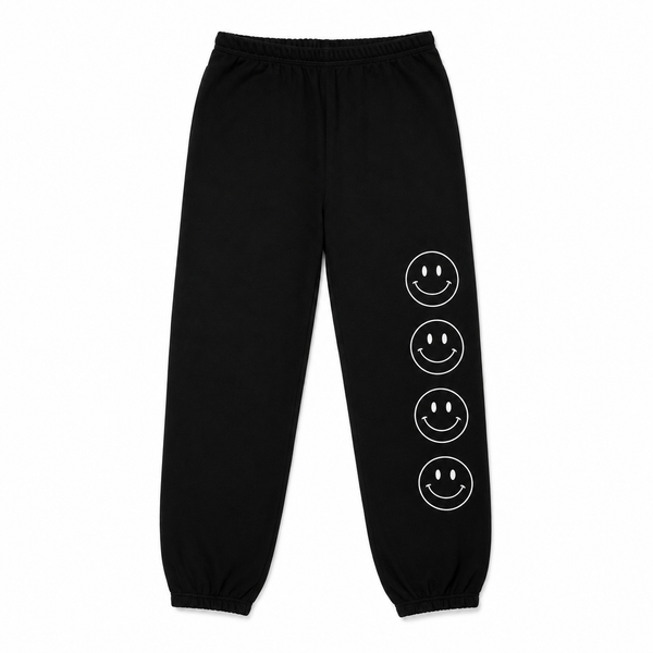 SMILE SWEATPANTS - BLACK
