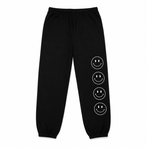 SMILE SWEATPANTS - BLACK