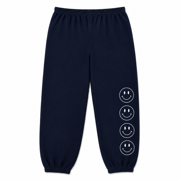 SMILE SWEATPANTS - NAVY