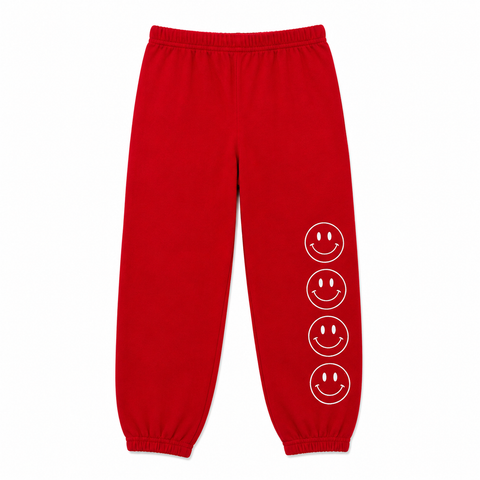 SMILE SWEATPANTS - RED
