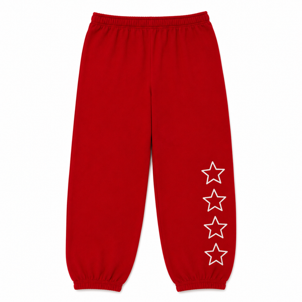 STAR SWEATPANTS - RED