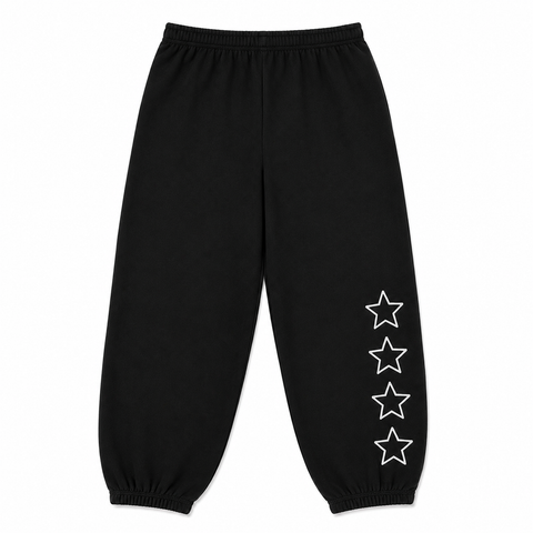 STAR SWEATPANTS - BLACK