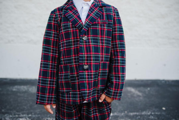 HOLIDAY PLAID BLAZER