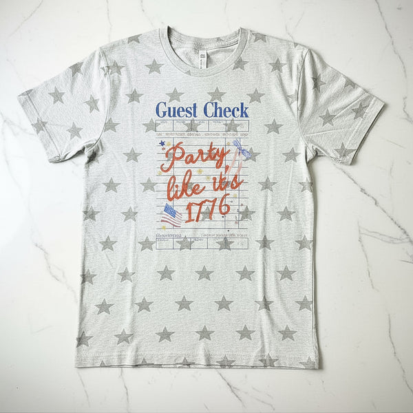 PATRIOTIC GUEST CHECK (ADULT)